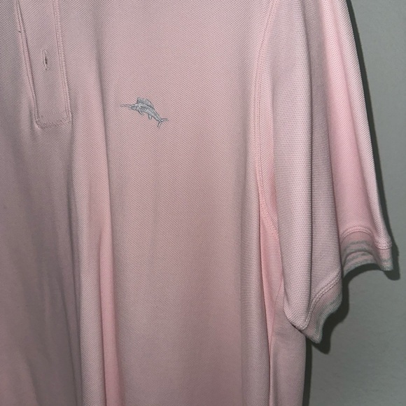 Tommy Bahama Men's Pink Print Polo Short Sleeve Shirt Size Large - Picture 2 of 4